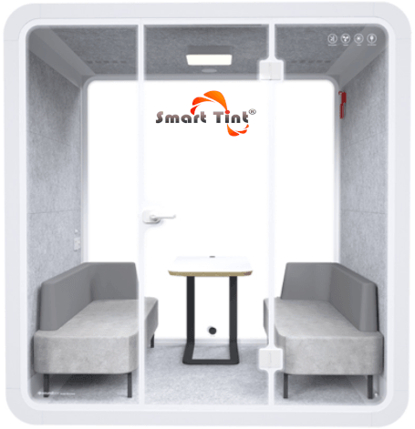 Pod Stop - Office Pods On Demand - Smart Tint® Smart Film® USA Factory Direct call 866-249-3077