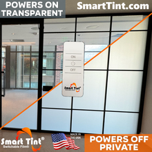 Load image into Gallery viewer, Smart Film® 24-in x 24-in Smart Film Switchable Privacy Electric Window Tint to Create Smart Glass