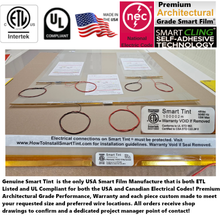 Load image into Gallery viewer, Smart Film® 24-in x 24-in Smart Film Switchable Privacy Electric Window Tint to Create Smart Glass