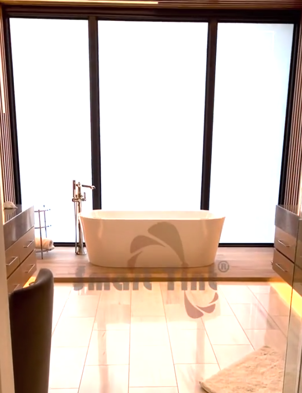 Elevate your bathroom with Smart Tint®’s On/Off Technology