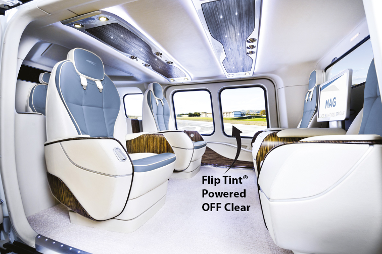 Mecaer Italy Enhances their Aviation Line with Smart Tint’s®  Proprietary Flip Tint®